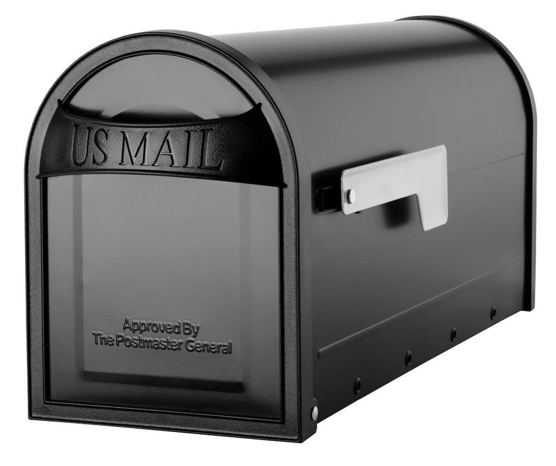Architectural Mailboxes 8760B-10 Carlisle Postmount Mailbox, Medium, Black - Image 1