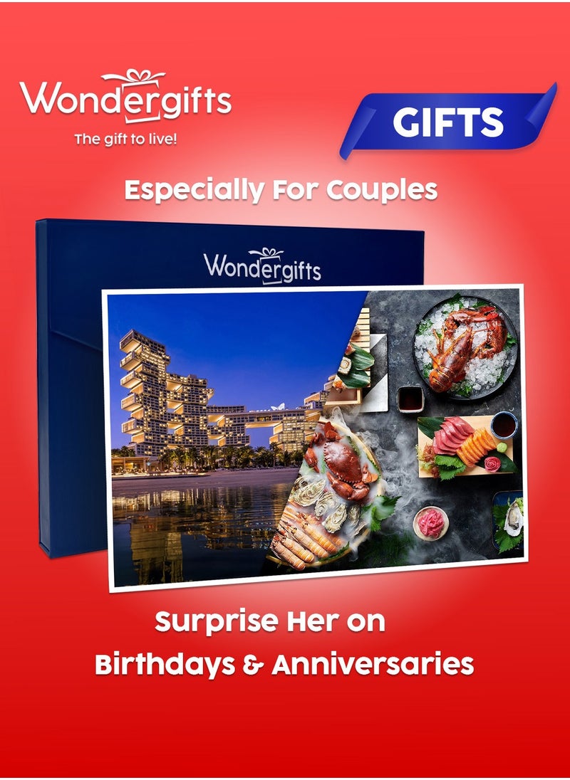 Wondergifts Atlantis Dinner At Gastronomy Gift for Two at Atlantis The Royal | Romantic Fine Dining Experience in Dubai | Birthday Gift For Women | Perfect Gift For Her & For Couple  - Image 1