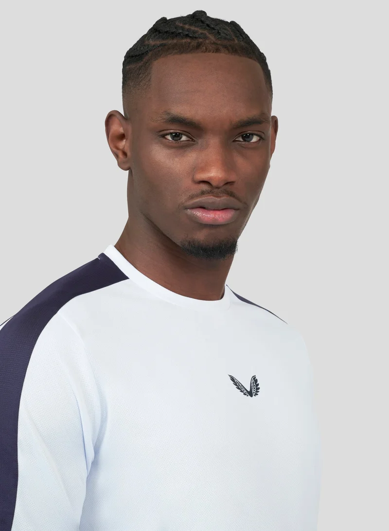 كاستور تي شيرت شبكي أزرق كوبالت كبسولي