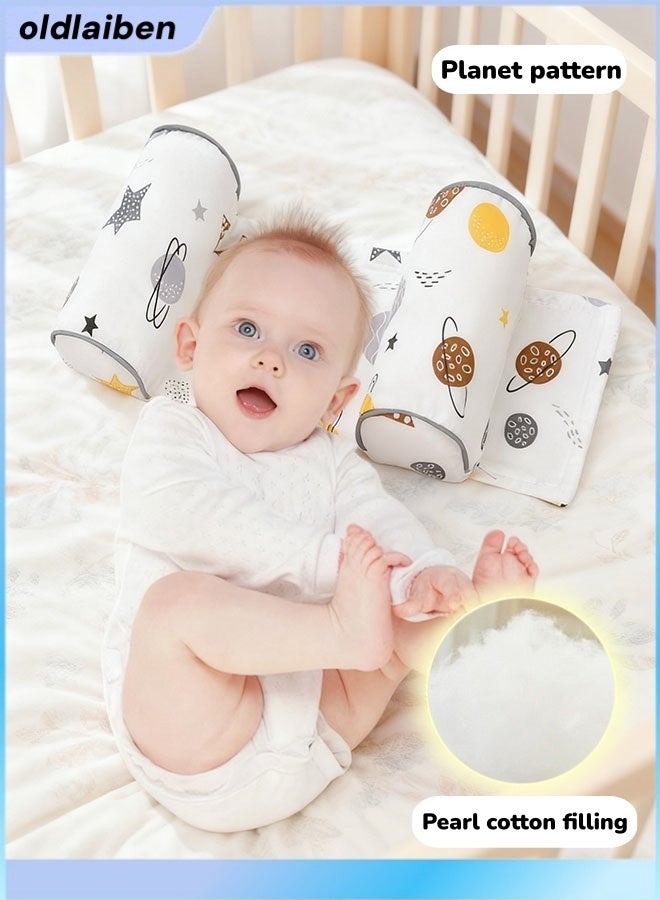 الدليبن وسادة تشكيل رأس الطفل، وسادة مضادة للرأس، وسادة ناعمة للأطفال الرضع، دعم رقبة الطفل، تمنع رأس الطفل المسطح من الدوران، وسادة دعم نوم للأطفال حديثي الولادة (كوكب) - Image 1