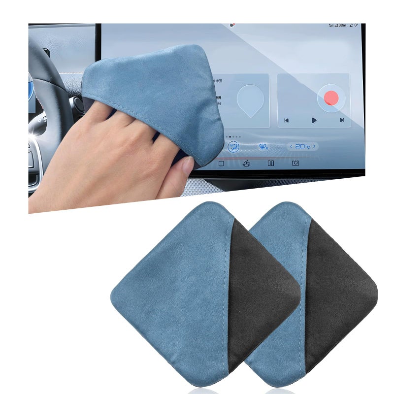 Ohleats Car Screen Cleaner Microfiber Auto Screen Cleaning Pad Foldable Touch Screen Cleaner Cloth for Vehicle Dashboard LCD Display Car Cleaning Kits - Image 3