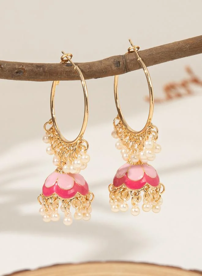 Take Two Take Two Gold Tone Jhumka Dangler Earrings