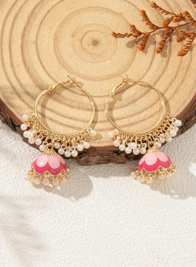 Take Two Take Two Gold Tone Jhumka Dangler Earrings
