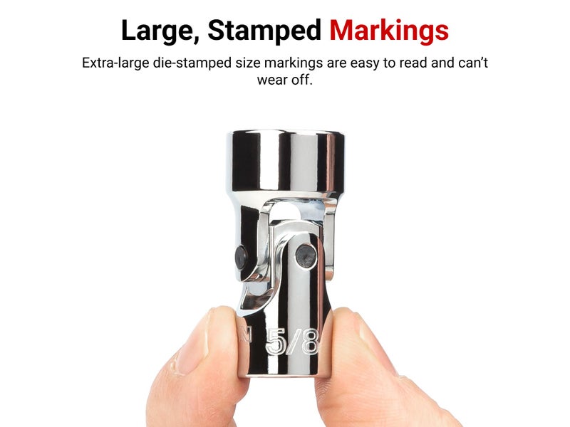 TEKTON 1/4 Inch Drive x 1/2 Inch Shallow 6-Point Universal Joint Socket | SHD08013 - Image 5