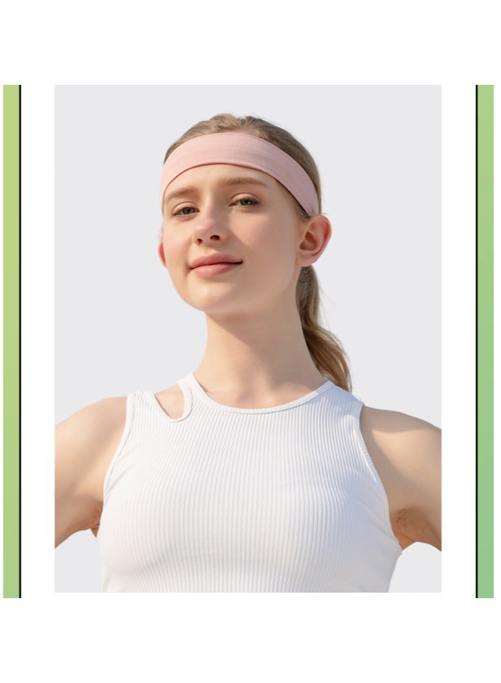 Loquat 2PCS Women's Headbands Athletic Yoga Workout Sports Exercise Headband Elastic Non Slip Sweat Wicking Summer Cloth Hair Bands Plain Colors - Image 4