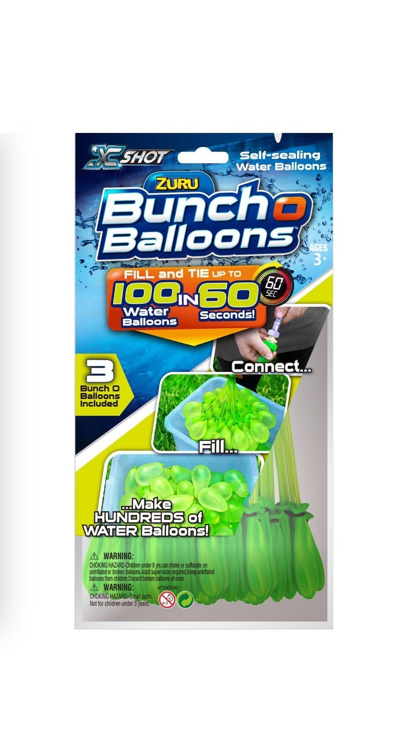 Bunch O Balloons Bunch O Balloons – Instant Water Balloons – Green (3 bunches – 100 Total Water Balloons)  - Image 3