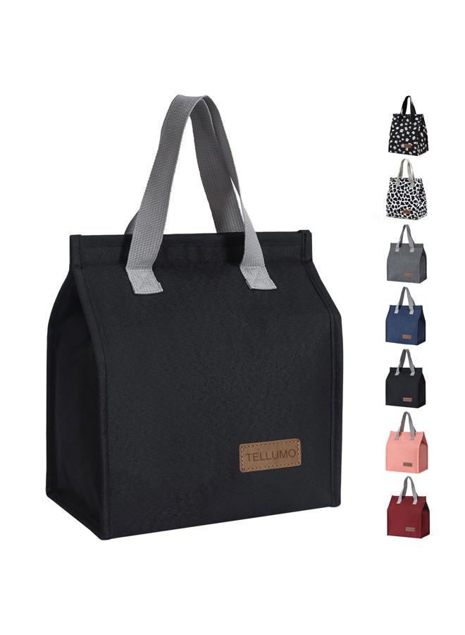 TELLUMO Lunch bag, Insulated Lunch Bag for Women Men Large Lunch Box Container Reusable Leakproof Tote for Office, Work, School, Beach or Travel (Black) - Image 1