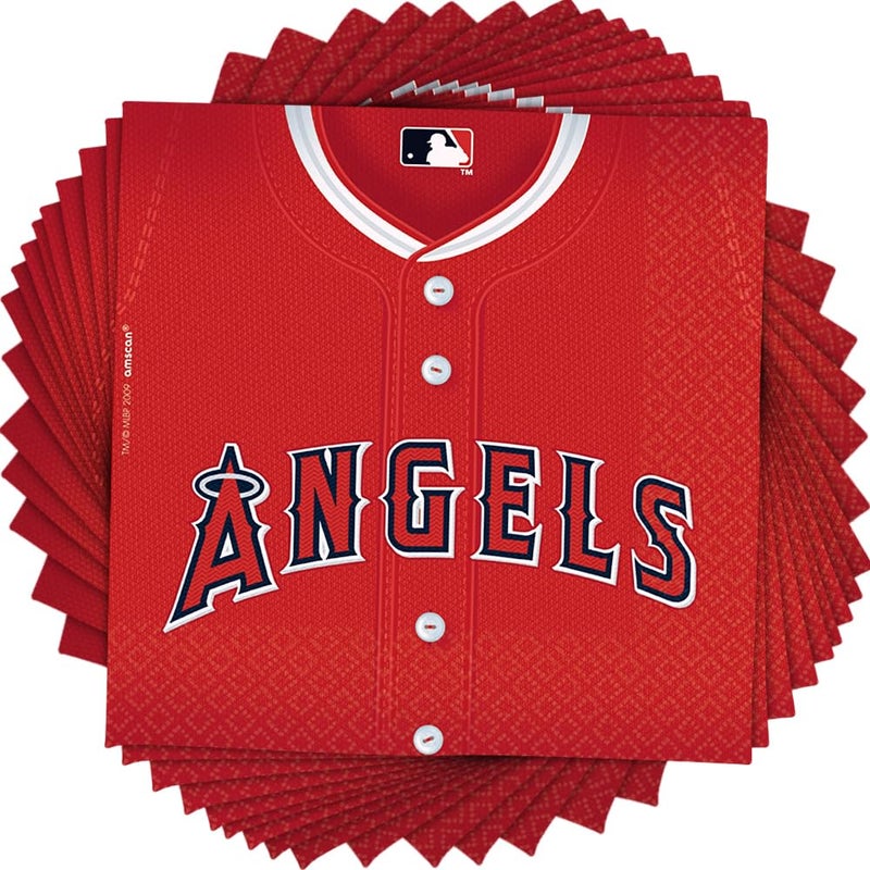 Amscan Angels™ Red Luncheon Paper Napkins - 6.5" (Pack of 36) - Perfect for Baseball Themed Parties, Tailgates & Celebrations - Image 1