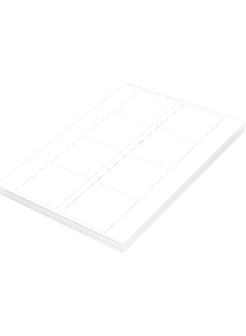 FIS Multipurpose Laser Labels, Colour White, Size 70x71.9MM (8 Stickers x 100 Sheet)  800 Labels, Size : A4 (21X29.7 CM) , Pack of 100 Sheets -FSLA8-3-100 - Image 2