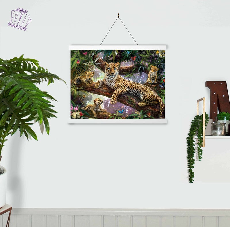 3D Livelife Leopard-themed Treat Top Lenticular Wall Art Poster Deluxe 3D Poster No Frame Perfect Wall Decor - Image 4