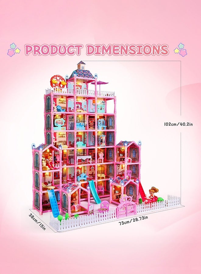 WALALLA Ultimate 29-Room Dollhouse with LED & Glow Features - DIY Dream House with Dolls, Puppies & Furniture, Interactive Playset for Girls Ages 3-8+ - Image 2