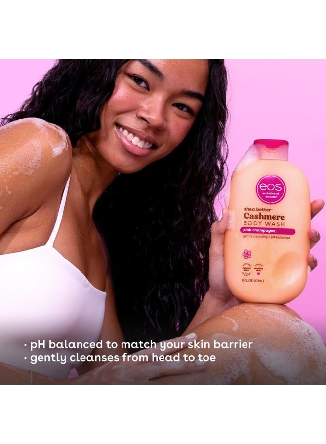 EOS Shea Better Cashmere Body Wash, Pink Champagne, Moisturizing and Nourishing, pH Balanced Creamy Gel Formula, Paraben & Phthalate Free, Sensitive Skin,16 fl oz - Image 4
