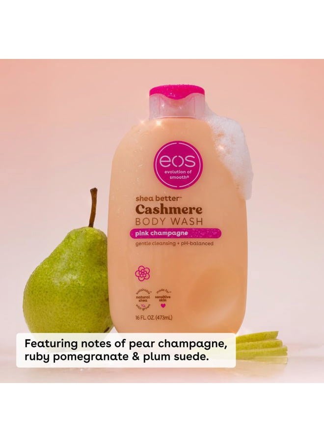EOS Shea Better Cashmere Body Wash, Pink Champagne, Moisturizing and Nourishing, pH Balanced Creamy Gel Formula, Paraben & Phthalate Free, Sensitive Skin,16 fl oz - Image 2