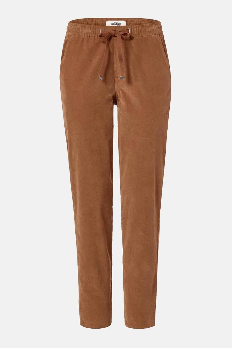 Tchibo Women Regular Fit Plain Pants, Brown  - Image 2