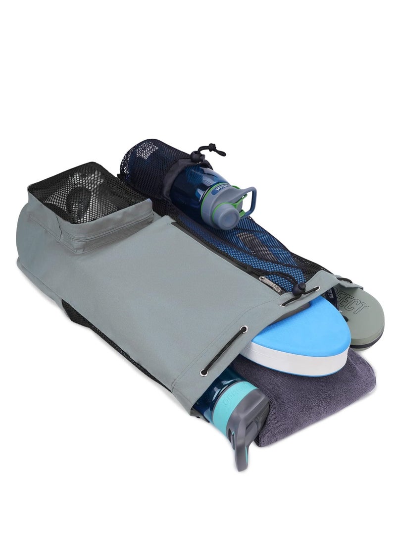 Zikra Mesh Swim Bag Drawstring Backpack with Wet Pocket Beach Backpack for Swimming for Swimming Gym and Workout Gear - Image 4