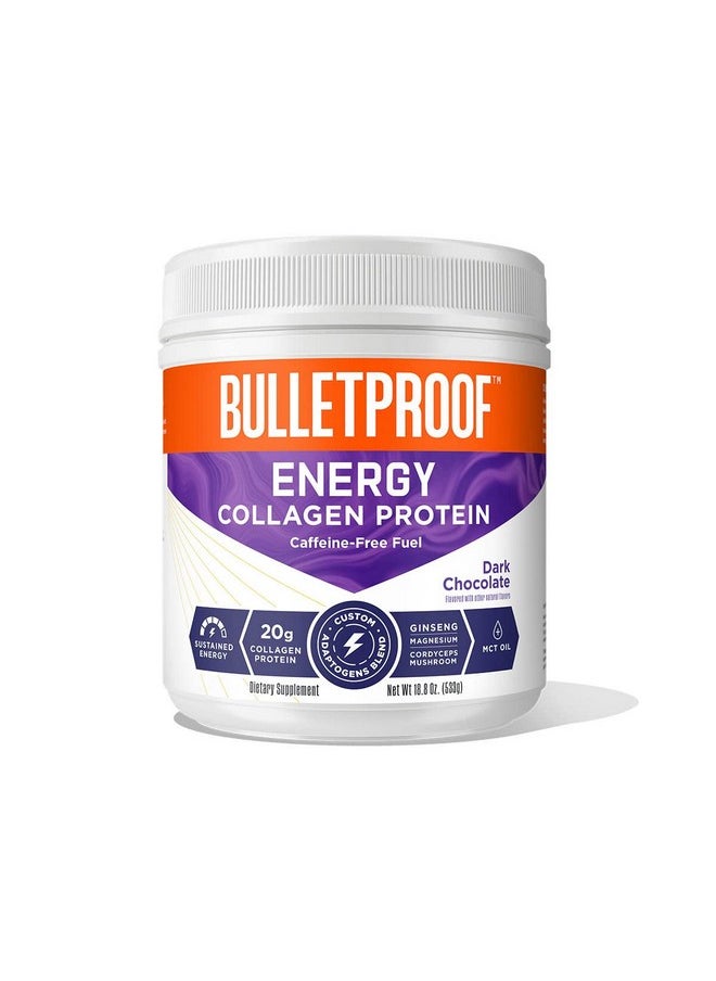 Bulletproof Dark Chocolate Energy Collagen Protein 18.8 Ounces Caffeinefree Fuel With Vitamins And Antioxidants  - Image 1