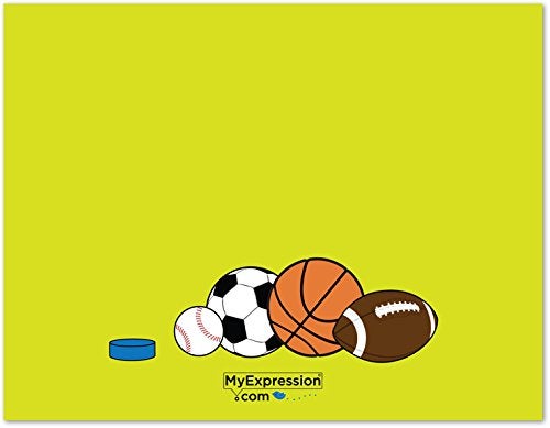 MyExpression.com MyExpressioncom 20 Sports Theme Kids Fillin Birthday Thank You Cards green - Image 5