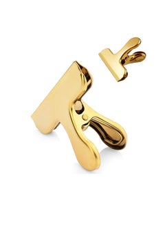 KASTWAVE Bag Clips 8Pcs Shiny Gold Bag Clips Stainless Steel Heavy Duty Metal Bag Clip Tightly Seals Chip Coffee Bread or Cereal Bags to Keep Food Fresh For Home Kitchen Office Pantry Camping (Gold)  - Image 5