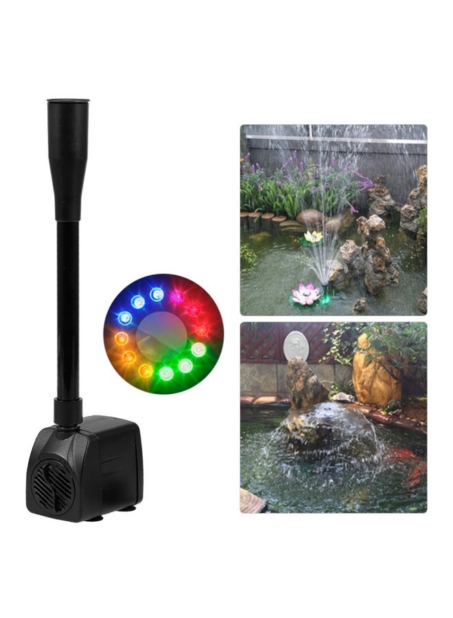 NIBEMINENT Submersible Water Pump with 12 LED Light for Aquarium Black - Image 2