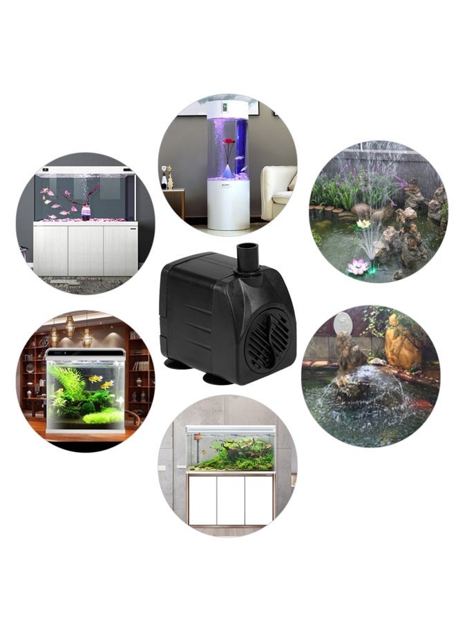 NIBEMINENT Submersible Water Pump with 12 LED Light for Aquarium Black - Image 5