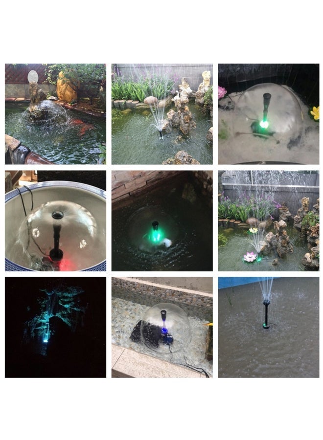 NIBEMINENT Submersible Water Pump with 12 LED Light for Aquarium Black - Image 4