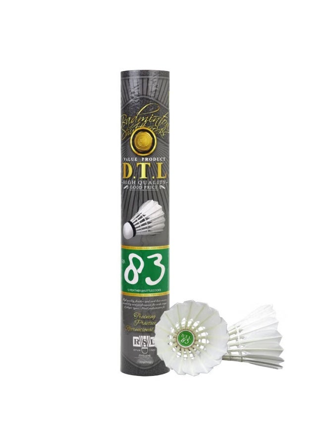 Rsl Badminton Training Practice Shuttles Daitongli Dtl-83, Speed 76, 12 Pieces Per Tube - Image 4