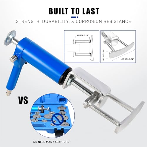 PESIKO Pneumatic Dual Brake Caliper Compression Tool, Air Operated Brake Piston Compressor Tool for Easy Brake Pad Replacement - Image 3