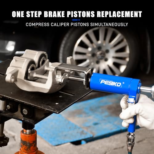 PESIKO Pneumatic Dual Brake Caliper Compression Tool, Air Operated Brake Piston Compressor Tool for Easy Brake Pad Replacement - Image 5