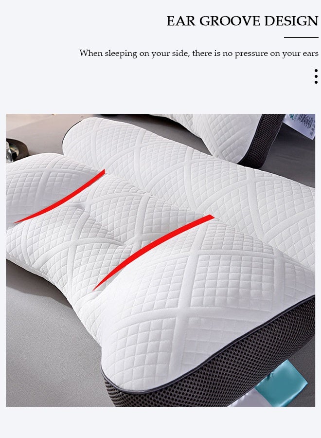 DUNISO 1PCS Comfort Ergonomic Pillow for Pain Relief Bed Pillow for Sleeping, Ergonomic Orthopedic Cervical for Neck and Shoulder Pain, Side Back Stomach Sleeper - Image 5