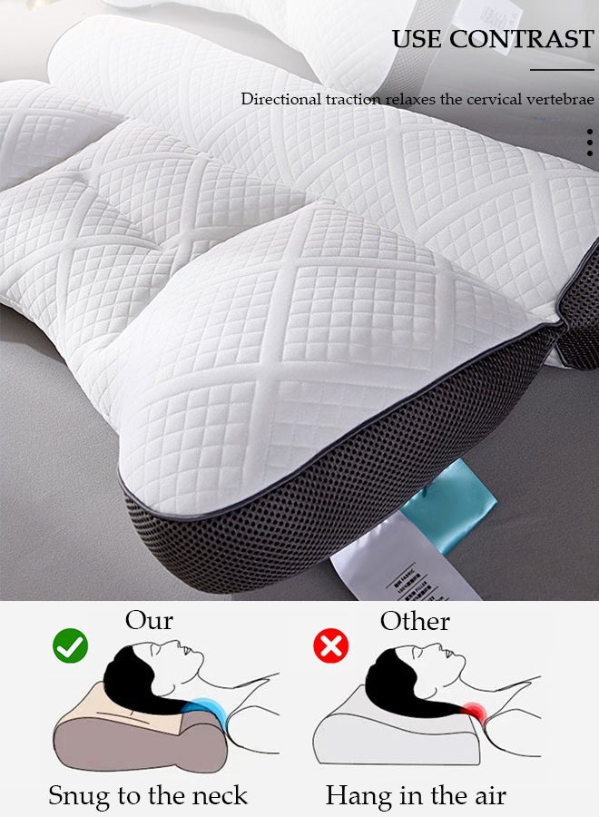 DUNISO 1PCS Comfort Ergonomic Pillow for Pain Relief Bed Pillow for Sleeping, Ergonomic Orthopedic Cervical for Neck and Shoulder Pain, Side Back Stomach Sleeper - Image 3
