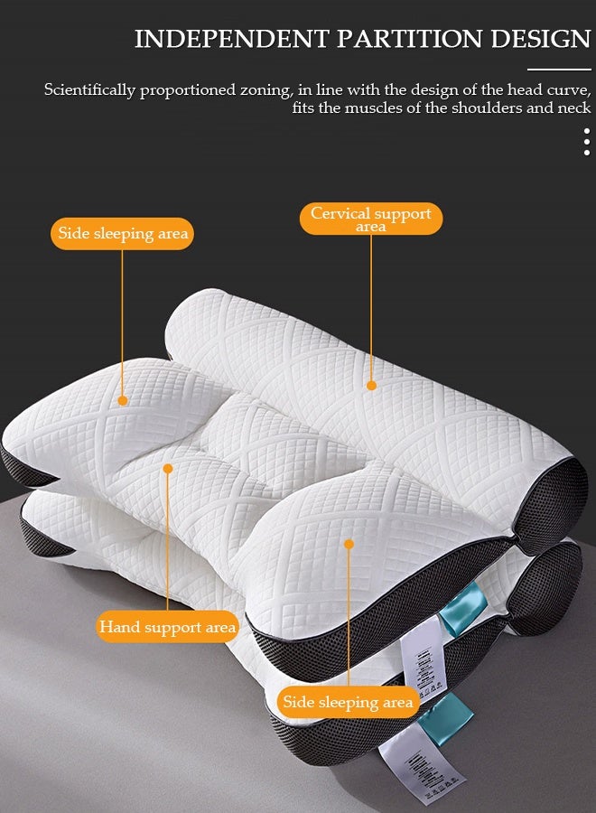 DUNISO 1PCS Comfort Ergonomic Pillow for Pain Relief Bed Pillow for Sleeping, Ergonomic Orthopedic Cervical for Neck and Shoulder Pain, Side Back Stomach Sleeper - Image 4