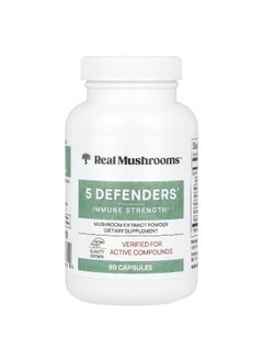 Real Mushrooms Real Mushrooms, 5 Defenders®, Mushroom Extract Powder, 90 Capsules  - Image 1