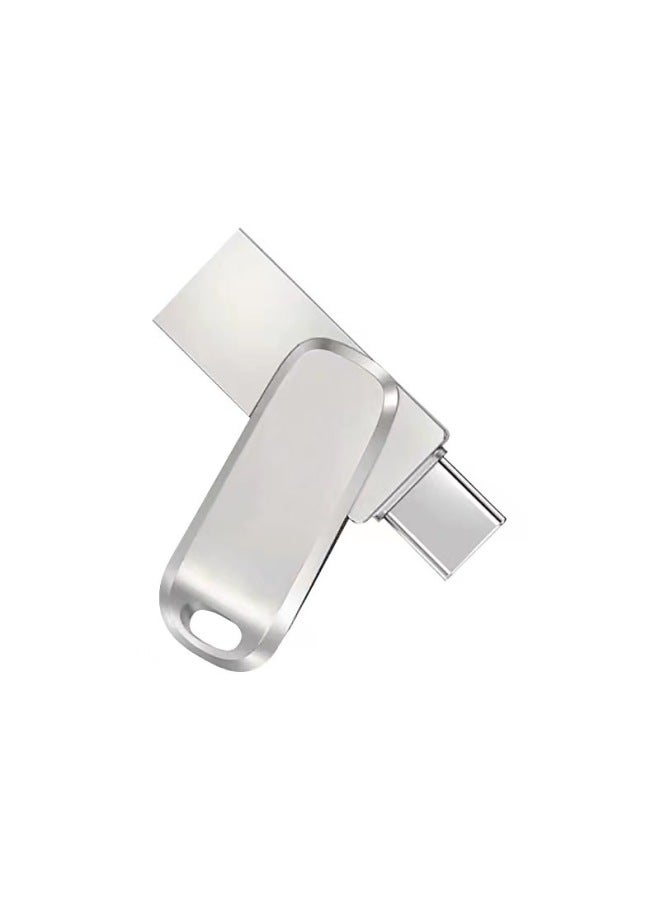 1 تيرابايت 2 تيرابايت هاتف محمول USB 128G كمبيوتر USB 32G ثنائي الاستخدام USB 64G توسيع USB Type-C512G-اللون: فضي-السعة: توسيع 512 جيجابايت  - Image 2