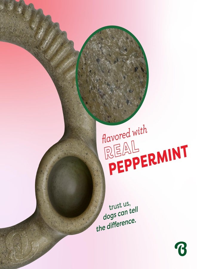 Benebone Peppermint Ring - Limited Edition Holiday Flavor, Durable Chew Toy for Aggressive Chewers, Made in USA, Medium - Image 2