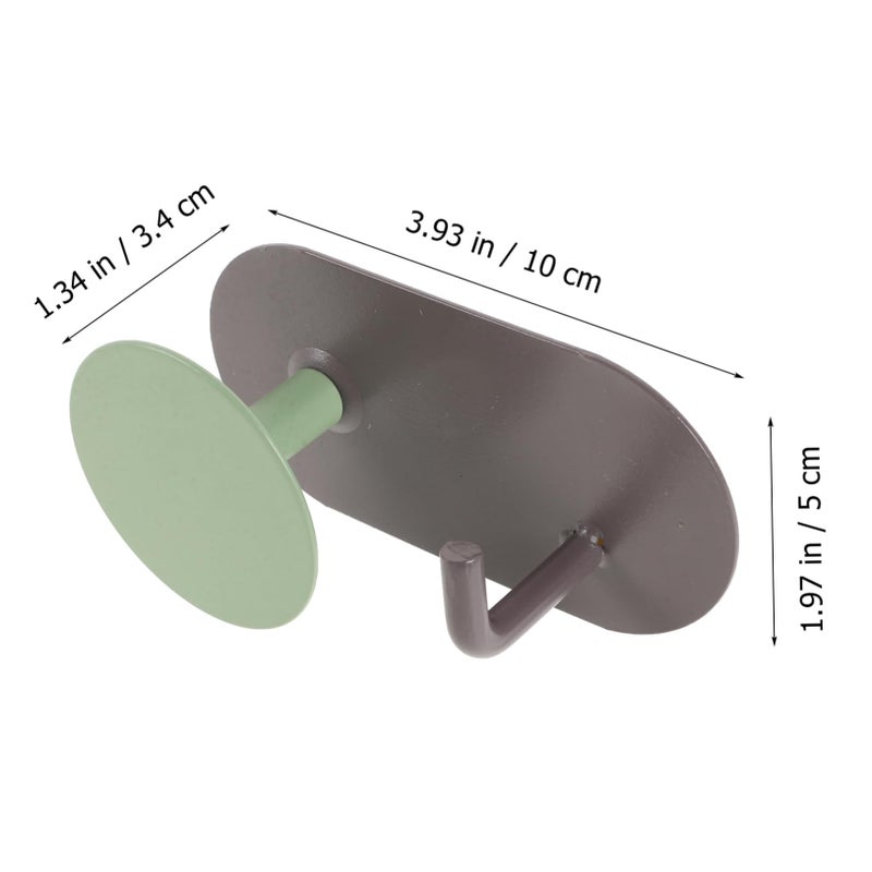 Heavy Duty Adhesive Hooks Wall Mounted for Towels Keys Kitchen Utensils Grey - Image 3