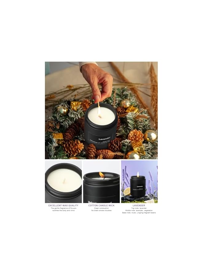 Green Tiger Black lavender Candles for Women Men,7 oz Rose Scented Candles, 45 Hour Burn Summer Candle, Gifts for Women,Manly Indulgence Candles (Black lavender) - Image 3