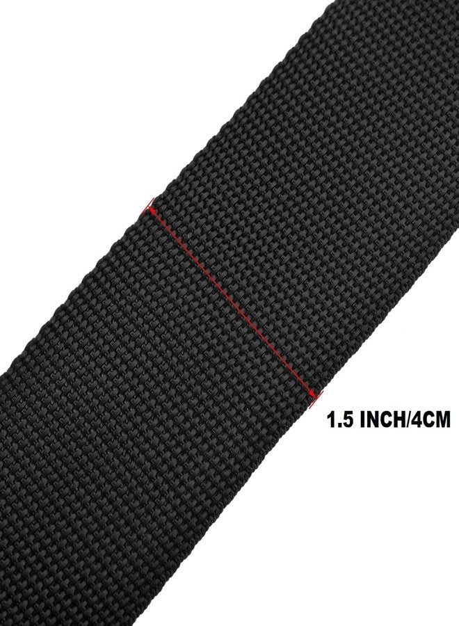 BASRI Luggage Belts for Suitcases 1.5" X6.5ft with Quick Released Buckle Adjustable Unisex 4 Pack (Black) - Image 4