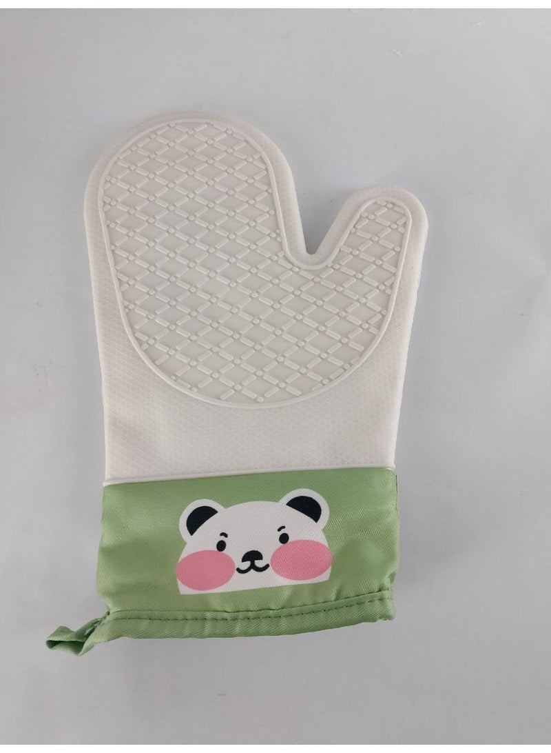 Silicone Heat-Resistant Kitchen Gloves with Inner Padding – Safe Handling of Hot Cookware - Image 1