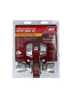 ACE Exterior Keyed-Alike Locking Entry Door Kit Silver 2-3/8 to 2-3/4 Inch 3883N  - Image 3