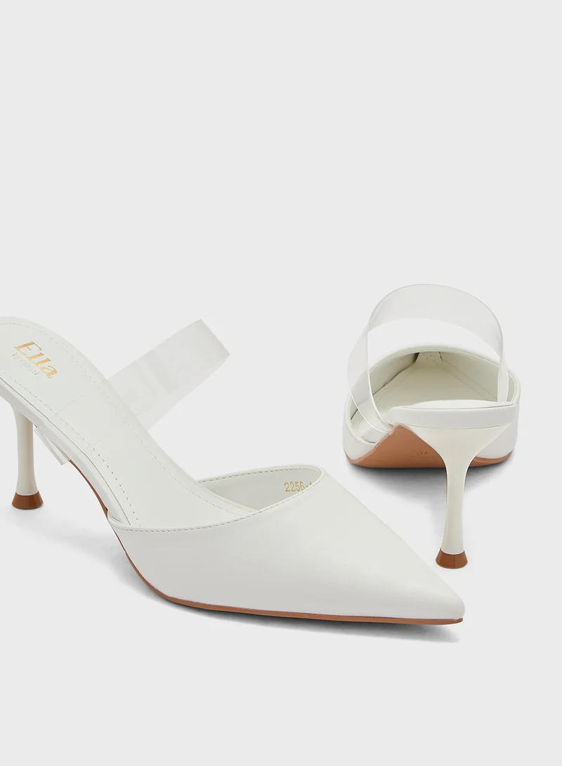 ELLA Clear Strap Pointy Pump
