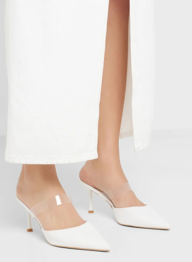 ELLA Clear Strap Pointy Pump