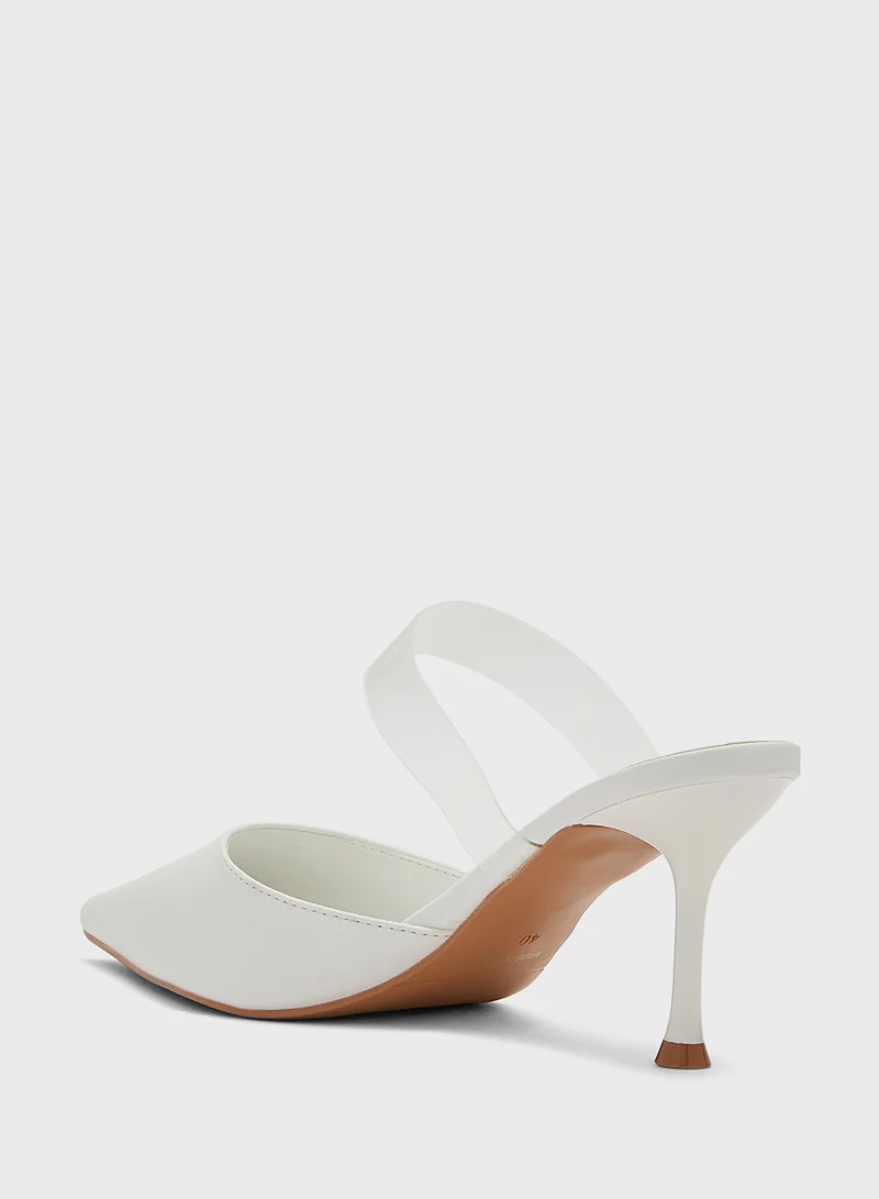 ELLA Clear Strap Pointy Pump