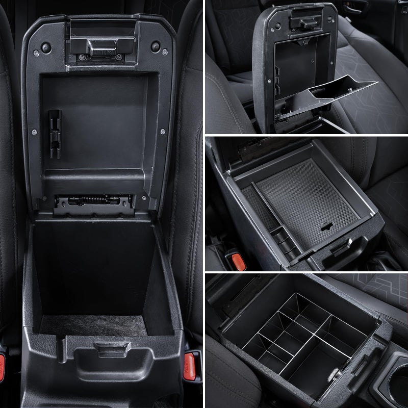 Carlimeki Center Console Organizer (3-piece set) for Tacoma 2016-2023 - for Tacoma Accessories - Image 1