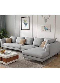 Nordic style L shape wooden sofa set designs living room, drawing room office school sofa set (left, Light Grey) - pzsku/ZDB205AEA6BEE6FF0449BZ/45/_/1725442066/2603e98e-1c34-4939-aa47-34f20e5f6b50