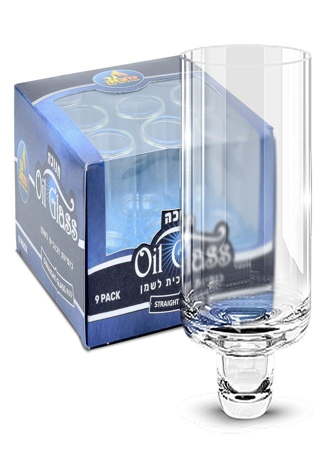 Ner Mitzvah Chanukah Menorah Oil Glass Cups - Glass Oil Insert Cups for Menorahs - #11 (9 Pack) - Image 1