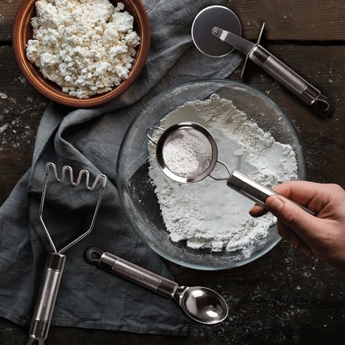 BESTZMWK Cooking Utensils Set- 35 PCs Kitchen Utensils with Grater,Tongs, Spoon Spatula &Turner Made of Heat Resistant Food Grade Silicone and Wooden Handles Kitchen Gadgets Tools Set for Cookware - Image 5