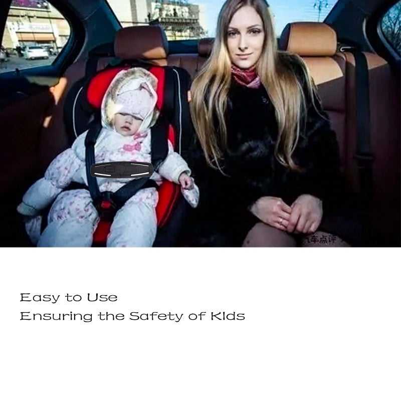 Dogxiong 2 Pcs Universal Child Seat Chest Harness Clip and Baby Seat Safety Belt Clip Buckle Universal Replacement for Kids Trend Adjustable Guard (Black) - Image 3