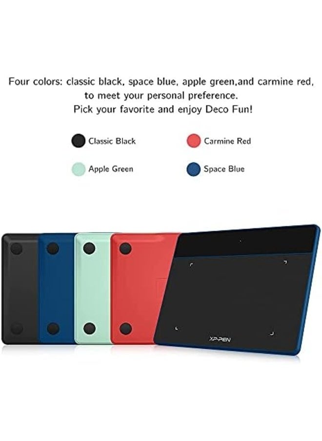 إكس بي-بن تابليت رسم Deco Fun S بمقاس 6×4 بوصة مع قلم بدون بطارية، 8192 مستوى ضغط، ودعم وظيفة الإمالة.  - Image 3