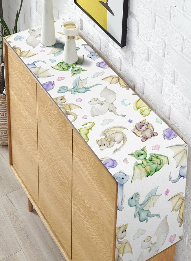 Pudodo Dragon Table Runner Dragon Baby Shower Cartoon Birthday Party Decoration Kitchen Dining Room Home Decor - Image 4
