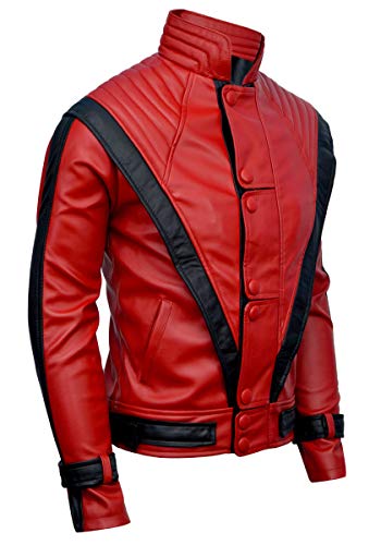 DIZLLER Party&Dance wear - D1 - Red & Black leather Jacket - FAUX Leather - 2XL - Image 4